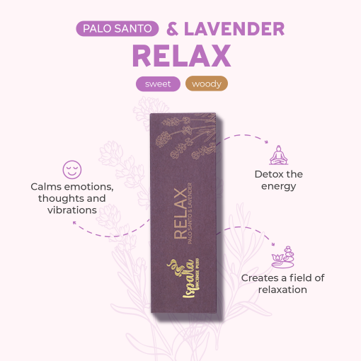 Ispalla Palo Santo & Lavender Incense Tablets (Relax)- 12 packs x 8 Tablets